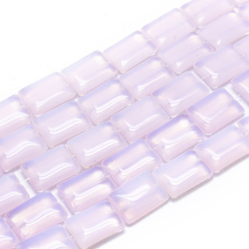 Opalite Beads Strands, Rectangle, 17.5x12.5x4.5mm, Hole: 1.2mm, about 22pcs/strand, 14.96 inch(38cm)