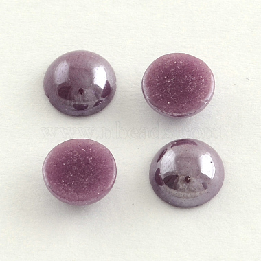 Medium Purple Half Round Glass Cabochons