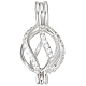 Pendentifs cage à perles vides en argent sterling plaqué rhodium 1pc Beebeecraft anti-ternissement 925(STER-BBC0005-69B)-1