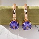 Brass Micro Pave Cubic Zirconia Leverback Earrings(EJEW-K300-21G-02)-2