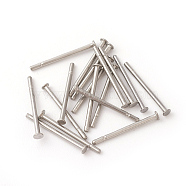 304 Stainless Steel Flat Head Pins, Stainless Steel Color, 11x0.7mm, Head: 1.5mm(STAS-F192-022P-05)