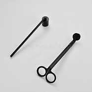 2Pcs Stainless Steel Candle Accessory Set, Candle Wick Trimmer and Candle Snuffer, Electrophoresis Black, 18x6x0.4cm(CAND-PW0002-018EB)