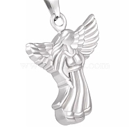 Stainless Steel Pendant Necklaces, Angel Urn Ashes Necklaces, Stainless Steel Color, 20.08~31.50 inch(51~80cm)(PW-WG28380-01)