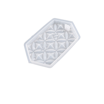 DIY Silicone Rhombus Pattern Geometrical Shape Pendant Molds, Car Freshie Mold, Resin Aroma Beads Casting Molds, Arrow, 95x58x10mm