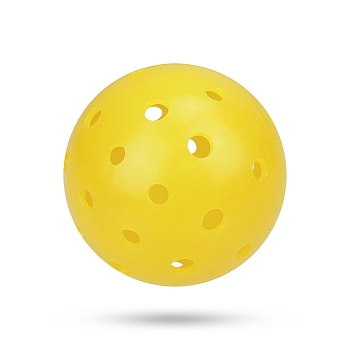 Plastic 40-hole Pickleball, Round, Yellow, 74mm