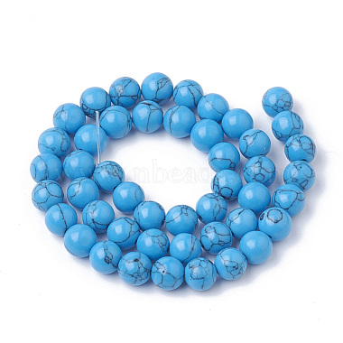 Synthetic Turquoise Beads Strands(G-S295-11B-10mm)-2