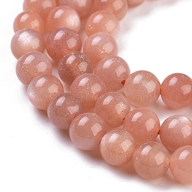 Chapelets de perles de sunstone naturelle naturelles(G-R475-012)-3