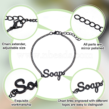 8Pcs 2 Styles Zinc Alloy Link Bracelets(BJEW-OC0001-01EB)-4