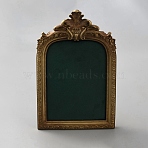 Velvet with Resin Photo Frame Necklace Display Stands, Jewelry Display Organizer Holder for Necklace Storage, Rectangle, Dark Slate Gray, 27.4x17.7cm(NDIS-WH0016-14)