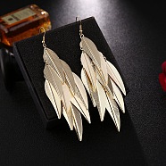 Metal Tassel Dangle Earrings, Leaf(SV1506-3)