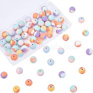 60Pcs 3 Colors Silicone Beads, DIY Nursing Necklaces and Bracelets Making, Chewing Pendants For Teethers, Round, Colorful, 15mm, Hole: 2mm, 20pcs/color(SIL-CA0001-10)