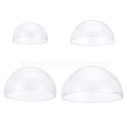 4Pcs 4 Style Clear Glass Globe, Half Round Glass Bottle for DIY Pendant Charms Making, Clear, 40~71x23~36.5mm, 1pc/style(FIND-DR0001-01)