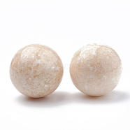 Natural Gemstone Home Decorations, Display Decorations, Round Ball, Navajo White, 47~50mm, 2pcs/Pair(G-S299-108E)