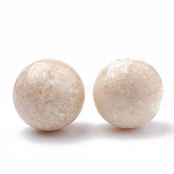 Natural Gemstone Home Decorations, Display Decorations, Round Ball, Navajo White, 47~50mm, 2pcs/Pair(G-S299-108E)