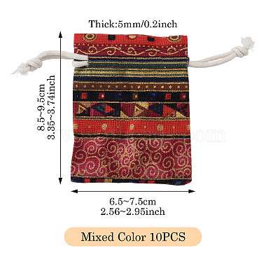 10Pcs Ethnic Style Cotton & Linen Storage Bags(ABAG-TADJ0001-04B)-4
