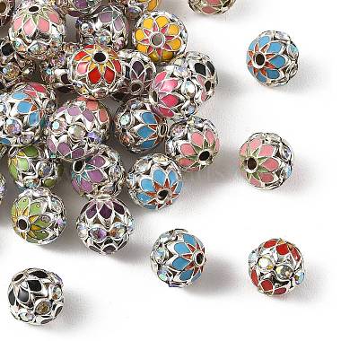 Brass & Alloy & Rhinestone Enamel Beads(RB-CBA973B-11C-P)-1