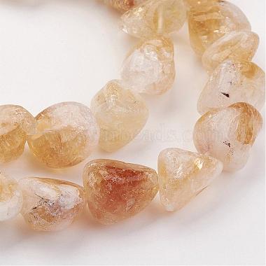 16mm Moccasin Nuggets Citrine Beads
