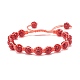 Sparkling Ball Rhinestone Braided Bead Bracelet for Women(BJEW-JB07703)-2