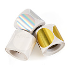 3 Rolls 3 Styles Vinyl Plastic Printable Holographic Stickers, Label Sticker, Flat Round, 38mm, 200pcs/roll, 1 roll/style(OFST-TA0001-10D)