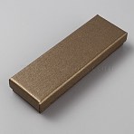 Rectangle Cardboard Pen Storage Boxes, Pen Gift Case with Velvet Inside, Tan, 16.5x5.5x2.5cm(CON-WH0084-77B)
