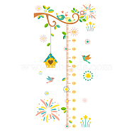 PVC Height Growth Chart Wall Sticker, for Kids Measuring Ruler Height, Flower, Colorful, 30x29cm, 3 sheets/set(DIY-WH0232-005)