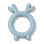 Silicone Teether Boys Girls Baby Molar Teether Chew Toys, Teething Toy, Sheep, 80x57x12.5mm, Inner Diameter: 35mm(SIL-Z009-01C)