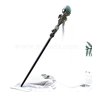 Natural Green Aventurine Magic Wand, Cosplay Magic Wand, for Witches and Wizards, 260mm(PW-WG94680-05)