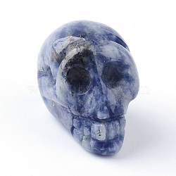 Natural Blue Spot Beads, Skull, 15~17x19~22x9~13mm, Hole: 3~4mm(G-R398-11)
