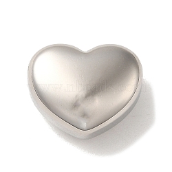 304 Stainless Steel Charms, Heart Charm, Stainless Steel Color, 10.5x12x6.5mm, Hole: 1.8mm(STAS-L022-285P)