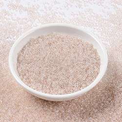MIYUKI Round Rocailles Beads, Japanese Seed Beads, 15/0, (RR330) Transparent Pink Mist Luster, 1.5mm, Hole: 0.7mm, about 250000pcs/pound(SEED-G009-RR0330)