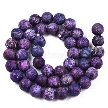 Natural American Turquoise Beads Strands(G-S373-005A-8mm)-2