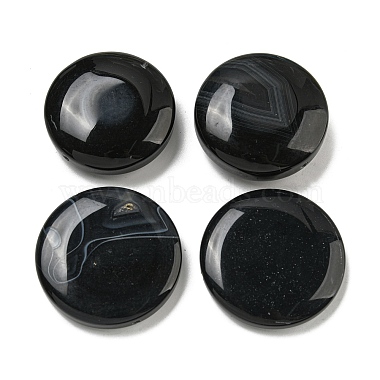 Natural Black Agate Beads(G-B070-25)-2