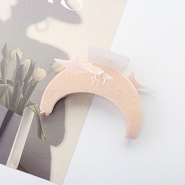 Pink Cellulose Acetate Claw Hair Clips