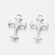 Tarnish Resistant 201 Stainless Steel Tiny Cross Charms(STAS-L233-082P)-2