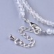 Natural White Topaz Beaded Necklaces(NJEW-K114-B-A09)-3