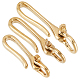 Elite 3Pcs 3 Styles U-Shaped Brass Key Hook Shanckle Clasps(KK-PH0004-98)-1