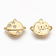 Brass Micro Pave Clear Cubic Zirconia Charms(X-ZIRC-Q021-022G-NF)-2