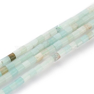 Natural Flower Amazonite Beads Strands, Column, 2x2mm, Hole: 0.8mm, about 154~160pcs/strand, 15.16~15.75 inch(38.5~40cm)(G-H255-14)