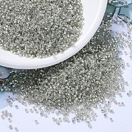 MIYUKI Delica Beads, Cylinder, Japanese Seed Beads, 11/0, (DB1211) Silver Lined Gray Mist, 1.3x1.6mm, Hole: 0.8mm, about 2000pcs/10g(X-SEED-J020-DB1211)