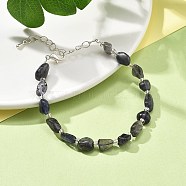 Natural Iolite Beads Bracelets for Women, with Silver Alloy Lobster Claw Clasps & Iron Chains & Glass Seed, 6-5/8~7-1/2 inch(16.7~19cm)(BJEW-H623-02S-18)