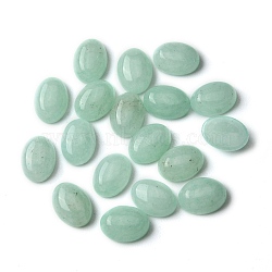Natural White Jade Cabochons, Oval, Dyed, Aquamarine, 8~8.5x6~6.5x2.5~3.5mm(G-A094-01B-52)