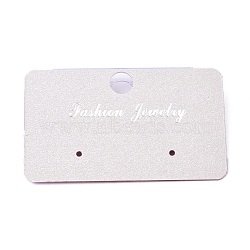 Plastic Jewelry Display Cards, for Hanging Earring Display, Rectangle, Gainsboro, 30.5x51.5x6mm, Hole: 1.4mm and 6mm, 100sheets/bag(DIY-K032-16D)