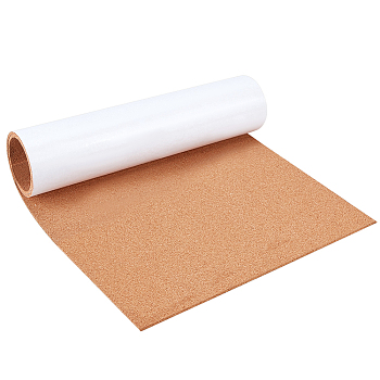 Self Adhesive Cork Sheets, for Kitchen Hot Mats, Cup Mats, Bulletin, Rectangle, Sandy Brown, 600x300x3mm