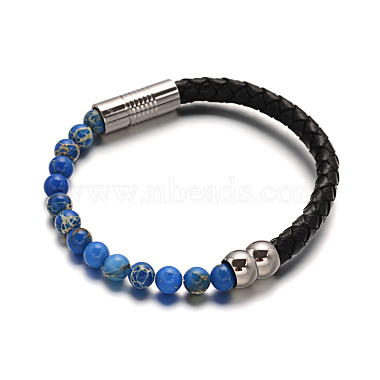 Leather Cord Bracelets(BJEW-E273-02M)-2