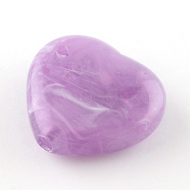 Heart Imitation Gemstone Acrylic Beads(OACR-R018-15)-2