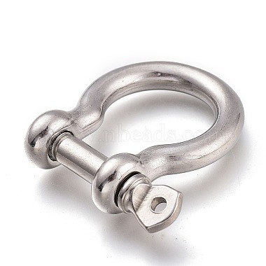 Non-Tarnish 304 Stainless Steel D-Ring Anchor Shackle Clasps(X-STAS-Z017-15P)-4