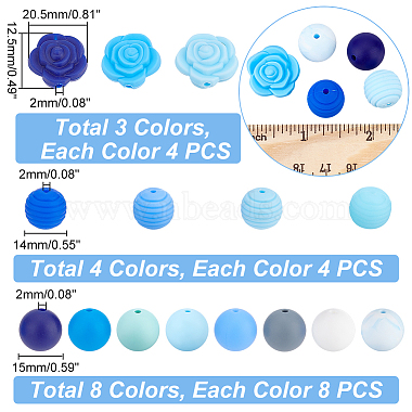 Food Grade Eco-Friendly Silicone Beads(SIL-DC0001-28)-2