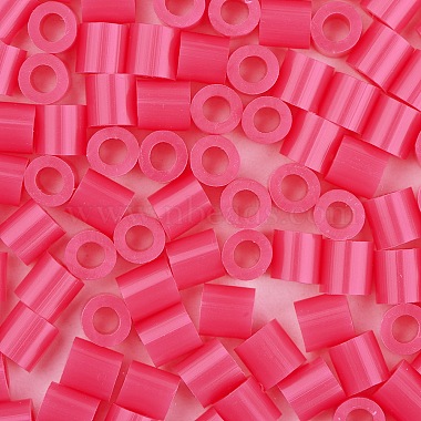 HotPink Tube Plastic Beads