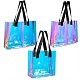 3Pcs 3 Style Rectangle Transparent Laser Plastic Hand Bags(ABAG-SZC0007-09)-1
