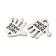 Tibetan Style Alloy Hand Carved Word Hand Made Charms(TIBEP-O009-31)-3